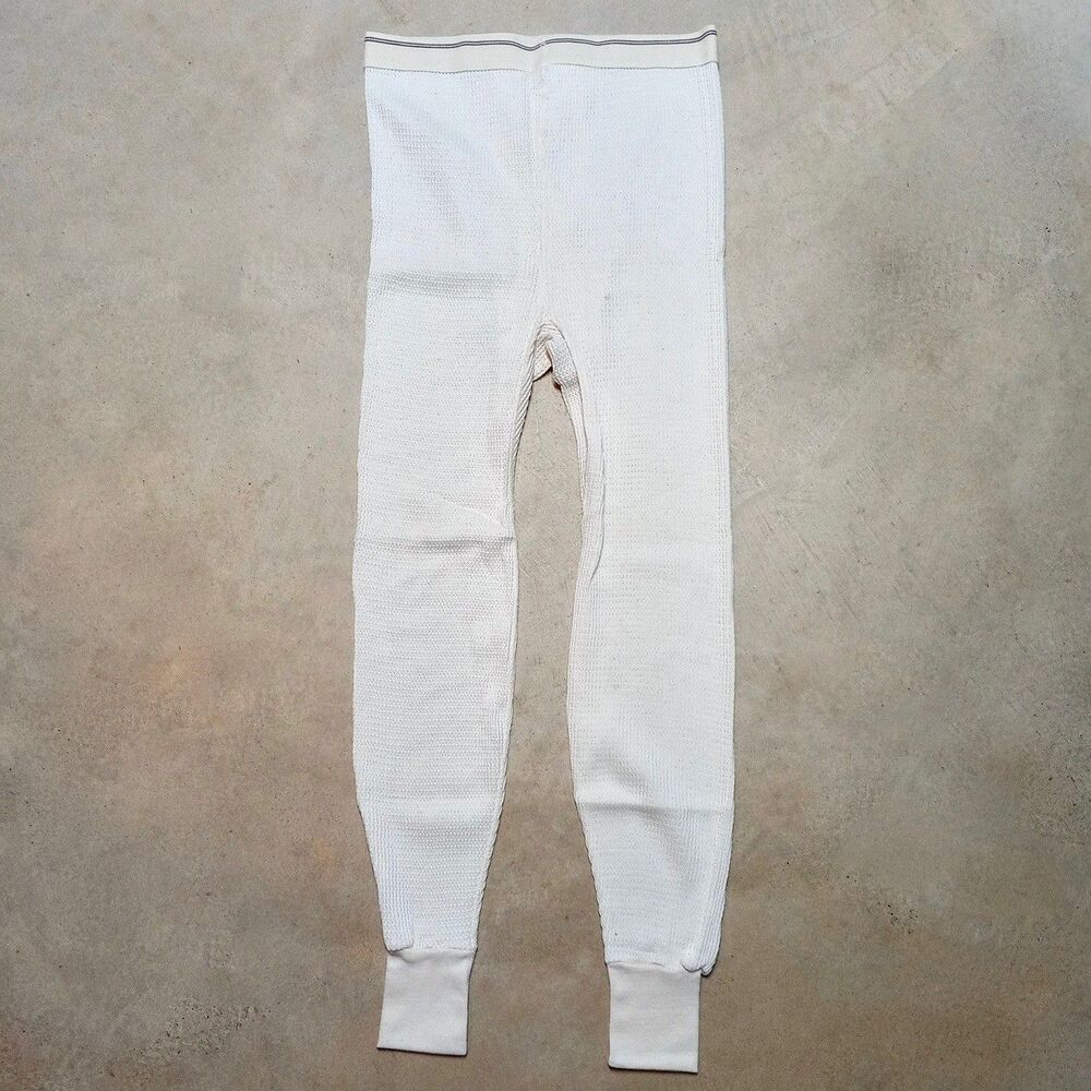 NWT Vintage Sportswear Waffled Thermal Pants Size LARGE Long Johns Made in USA - Picture 5 of 7